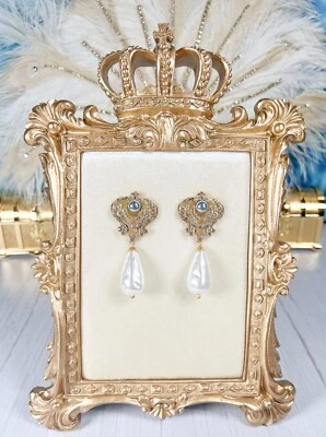 Pendientes de perlas, pendientes de novia colgantes, pendientes de boda de perlas, pendientes de perlas largas Foto 1 de 4