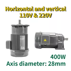 Motorreductor eléctrico de alta calidad 400 W reducción de velocidad variable 28 mm monofásico - Imagen 1 de 9