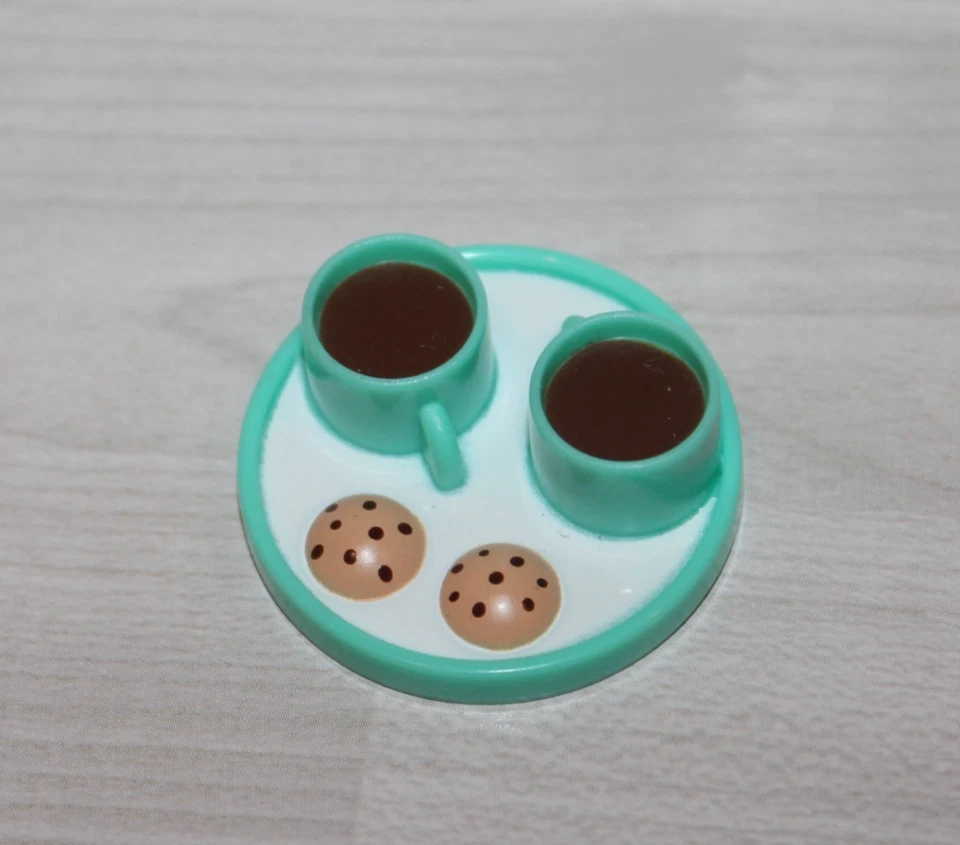 Fisher-Price Loving Family Dollhouse Green Food Plate with Cookies & Cocoa Cups - Image 1 of 1