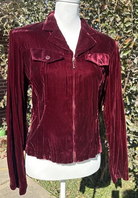 Camisa jaqueta de veludo vintage anos 90 Alexander Campbell vampiro grunge - Imagem 1 de 4