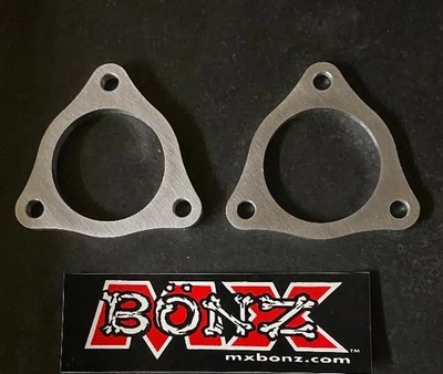 HONDA CR125R 1990-2007 EXHAUST FLANGE SPACERS 3mm/5mm SET MX BONZ POWER PLATE - Image 1 of 4