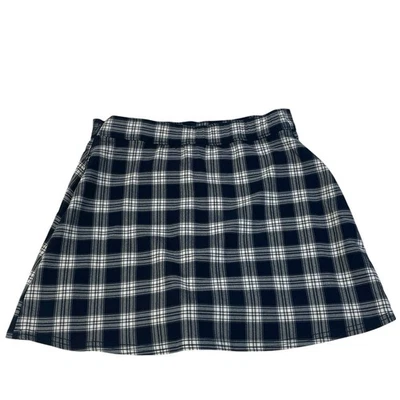 Hollister Ultra High-Rise Plaid Skort Navy & White Mini Skirt Shorts Women’s S - Image 1 of 4