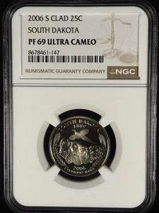 2006 S Clad South Dakota 25c Quarter NGC PF 69 Ultra Cameo - Picture 1 of 4