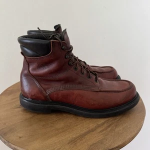 Red Wing 202 Supersole Moc Toe Boots Leather Men’s Size 10.5 B USA Made - Picture 1 of 10