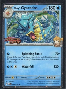 🐉Pokémon TCG 2025 Destined Rivals Misty's Gyarados 49/182 Stamped (Holo) - Picture 1 of 2