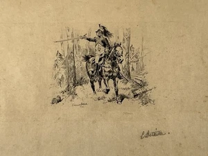 Edouard Detaille 1892 antike Radierung französische Kavallerie Angriff Kampfszene signiert - Bild 1 von 18