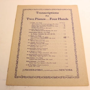 Chopin Two Etudes in G Flat No 5812 2 Pianos 4 Hands 1 Score 1927 J Fischer - Picture 1 of 5