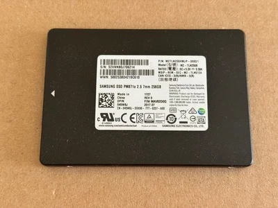 Samsung 256GB Internal 2.5" SSD Solid State Drive Storage Memory **Reformatted** - Image 1 of 3