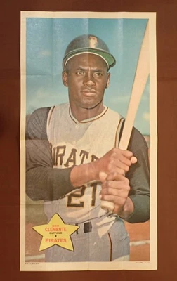 1968 TOPPS POSTER  #6 ROBERTO BOB CLEMENTE PIRATES - Image 1 of 2