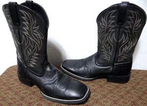 Ariat Schwarz Leder Cowboy Western Stiefel Herren US 13 D 10016292 - Bild 1 von 13