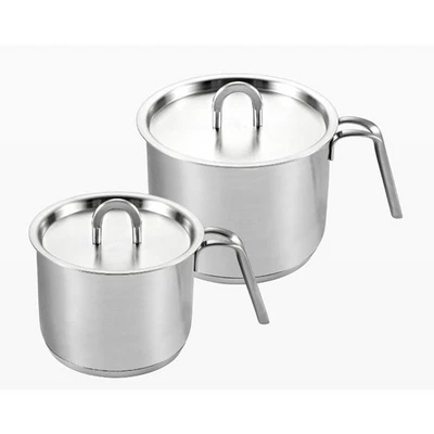 Cookever 3-Ply Bottom Induction Pot with Measuring Marks 2P(5.5"+6.2"inch) - Image 1 of 4