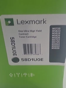 58D1U0E Cartucho de tóner negro Lexmark Ultra Alto Rendimiento CAJA ABIERTA NUEVO - Imagen 1 de 13