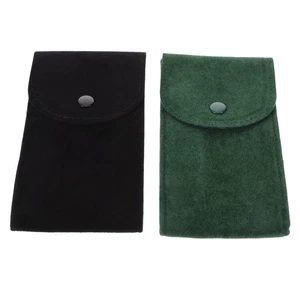  Bolsa de almacenamiento de reloj de pulsera 2 piezas: bolsa de almacenamiento de reloj cierre de botón a presión para hombres y - Imagen 1 de 17