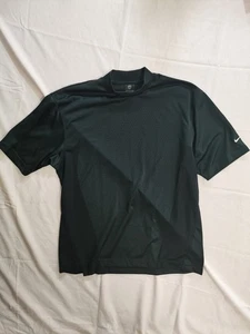 Nikek Golf Uomo Activewear Manica Corta Finto Collo Dri-Fit Nero Top L - Foto 1 di 6