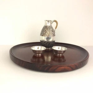 Japanese Sake Cup Tin Bottle set Tokkuri Guinomi Sakazuki w/Tray Made in Japan - Picture 1 of 11