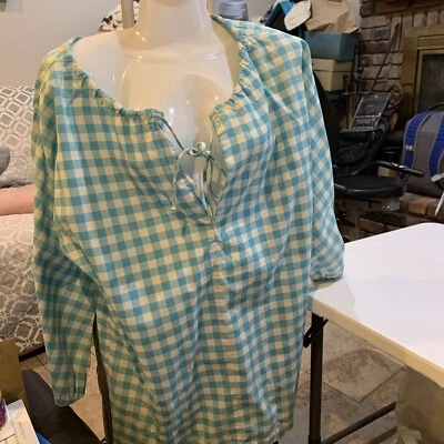 Top Encubrimiento Natación Vintage Azul Y Blanco Aqua Años 70 Talla Única Foto 1 de 4