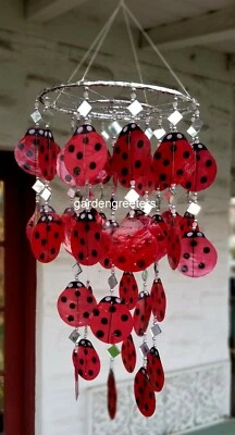  Ladybug Capiz Shell Windchimes Ladybug Capiz Chimes - Image 1 of 4