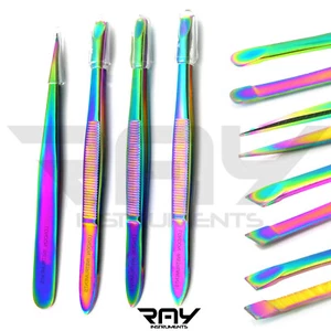 Hair Removal Tools Slant Tip/Round Tip/ Flat Tip Beauty Eyebrow Tweezer Clip NEW - Picture 1 of 5