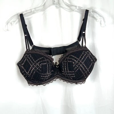 Sujetador de encaje negro Soma Intimates 34D con aros Foto 1 de 4