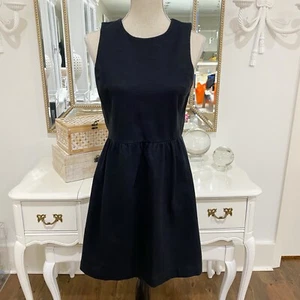 Madewell Black Fit and Flare Dress LBD Sz M Sleeveless Career Office Casual - Picture 1 of 8