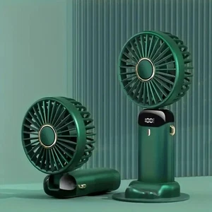USB Handheld Mini Fan Foldable Neck Hanging Fans 5 Speed USB Rechargeable - Picture 1 of 12