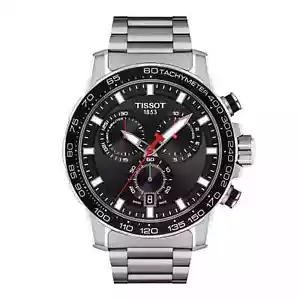 TISSOT Supersport Chrono T125.617.11.051.00 Quartz Black Dial Men's Watch 45.5mm - Picture 1 of 15