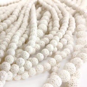 13 Color Lava Stone Bead Rock Round Beads 15" 6mm 8mm 10mm Jewelry Make Diffuser - Picture 1 of 120