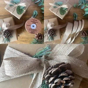 Full Spool Jute Ribbon Natural Rustic Hessian Burlap Vintage Craft Eleganza - Picture 1 of 5