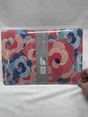 MacBook Air 13” Pink Blue Floral Geometric Hard Plastic Case & Keyboard Cover - Image 1 of 4