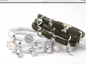 Endloser Schmuck von J. Lo Triple Leder Wickel Bettelarmband 7" 54cm Charms verfügbar - Bild 1 von 11