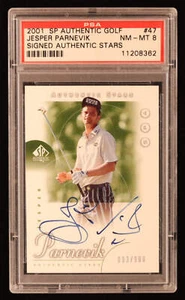 Jesper Parnevik 2001 SP Authentic #47 AS Autograph #093/900 RC (PSA 8) Rookie Ca - Picture 1 of 2