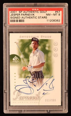 Jesper Parnevik 2001 SP Authentic #47 AS Autograph #093/900 RC (PSA 8) Rookie Ca - Image 1 of 2