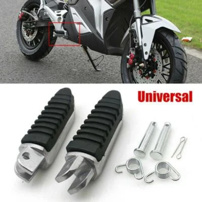 1 par de estriberas universales todoterreno para moto 8 mm aluminio + goma Foto 1 de 4