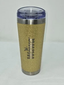 WAWA TAZZA BICCHIERE DA CAFFÈ ISOLATO GLITTER ORO 24 OZ - Foto 1 di 7