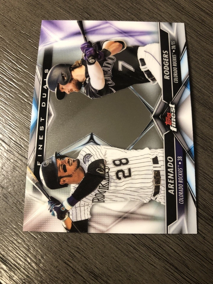 2020 Topps Finest-Finest Duals-Nolan Arenado and Brendan Rodgers #FD12-MInt - Image 1 of 2