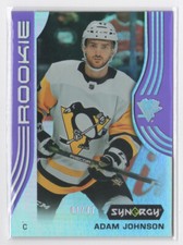 2019-20 UD Synergy ADAM JOHNSON #01/47 Purple Rookie Card RC Acetate PENGUINS!