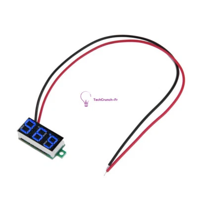 Mini DC 3-30V LED Panel Voltage Meter Display Digital Voltmeter With 2 Wire Blue - Bild 1 von 4
