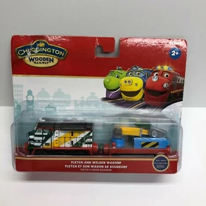 Chuggington Fletch und Schweißerwagen Holzzug Auto Set - Bild 1 von 2