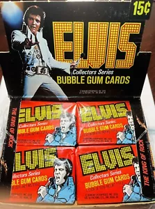 (1) 1978 Elvis Presley Trading Card Wax Pack 6 Card Pack With Gum Sealed - Picture 1 of 3