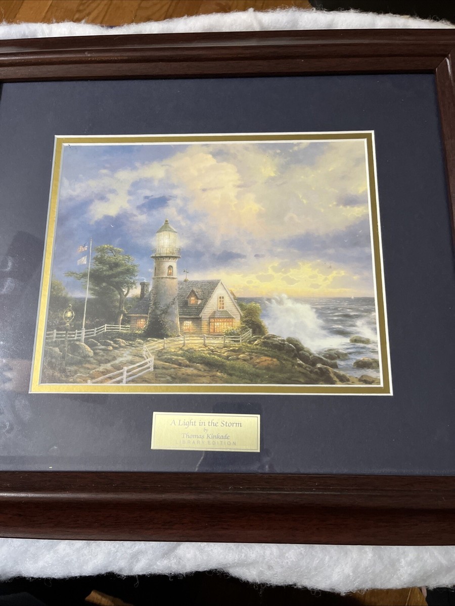 米国の田舎風景・トーマスキンケイド・トールペイント作品・61cm額❤️プレゼント付 米国の田舎風景・トーマスキンケイド・トールペイント作品・61cm