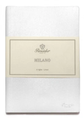 Pineider Taccuino a righe Notes Milano Pure white  9x14 cm CNS1S099106380 - Immagine 1 di 4