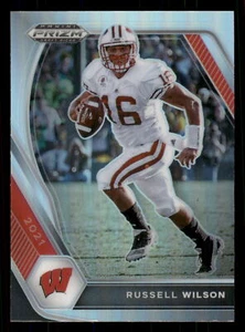 Russell Wilson 2021 Panini Prizm Draft #8 Silver Wisconsin Badgers - Picture 1 of 2