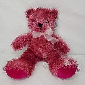 Kellytoy 2002 Pink Teddy Bear Plush Animal Pals Kuddle Me Toys Bow Tags Fuchsia - Picture 1 of 10