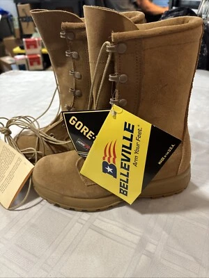 Belleville Men's Boys Size 4.5 Boots Tan Beige Gore-Tex Military - Image 1 of 4