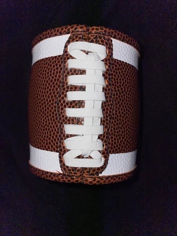 NEW University of Oklahoma Can Cooler Koozie - Football Stitching Cover