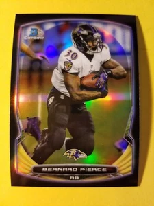 BERNARD PIERCE * 221/299 * BLACK REFRACTOR #48 RAVENS * 2014 BOWMAN CHROME NFL - Bild 1 von 3