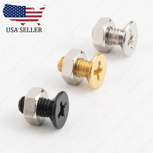 3 Pcs Pickguard Bracket Screws & Nut For Gibson Epi Les Paul Gold Black Chrome - Picture 1 of 3