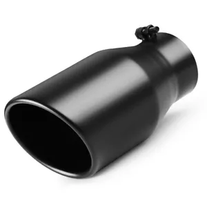 4" Inlet 6" Outlet 12inch Long Truck Diesel Bolt On Exhaust Tip Stainless Steel - Foto 1 di 9