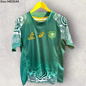 AUSTRALIAN WALLABIES INDIGENOUS ASICS RUGBY UNION JERSEY Size Medium - Picture 1 of 3