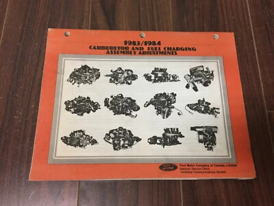 1983 1984 Ford Carburetor and Fuel Charging Assembly Adjustments 0900-021 - Image 1 of 4